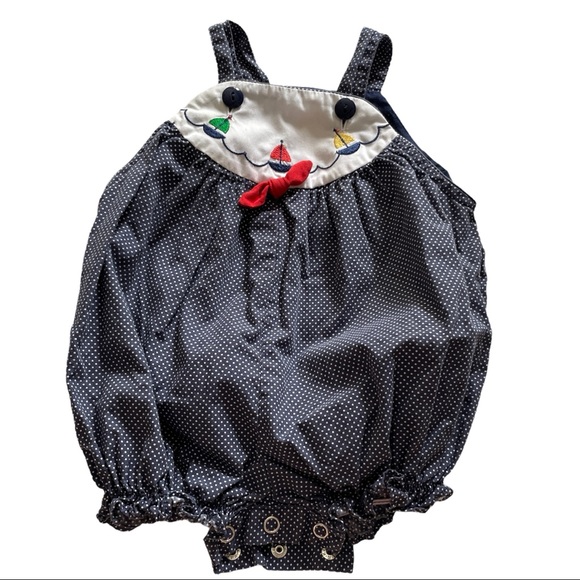 Vintage Other - Vintage sailboat romper